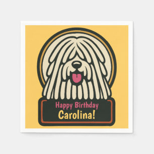 White Shaggy Dog verjaardagsfeestje Servet