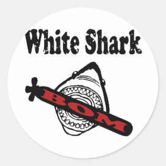 White Shark Ronde Sticker