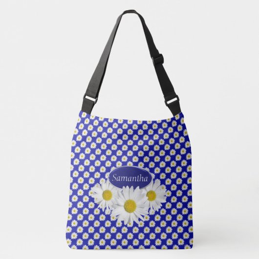 White Shasta Daisies Custom Crossbody Tas (Voorkant)