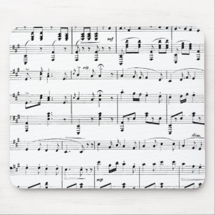 White Sheet Music Muismat