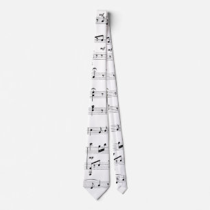 White Sheet Music Stropdas
