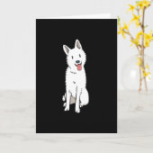 White Shepherd dog Kaart (Gele Bloem)