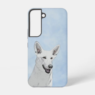 White Shepherd Painting - Cute Original Dog Art Samsung Galaxy Hoesje