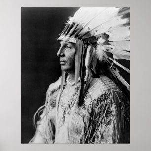 White Shield - Arikara Native American Indian Poster