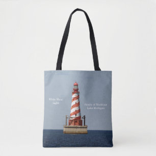 White Shoal Light over de hele canvas tas