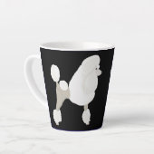 White Show Poodle Latte Mok (Linkerhoek)