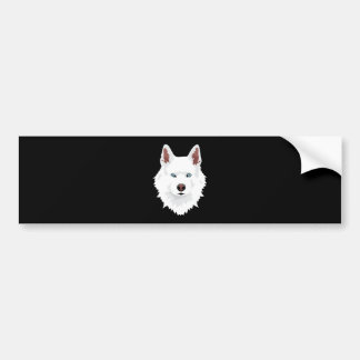 White Siberian Husky Canine - White Snow Dog Bumpersticker