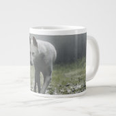 White Siberian Husky Extra Grote Beker (Voorkant rechts)