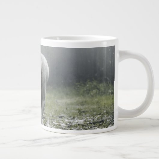 White Siberian Husky Extra Grote Beker (Rechts)