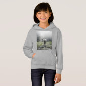 White Siberian Husky Hoodie (Voorkant volledig)