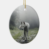 White Siberian Husky Keramisch Ornament (Rechts)
