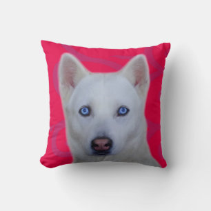 White Siberian Husky Kussen