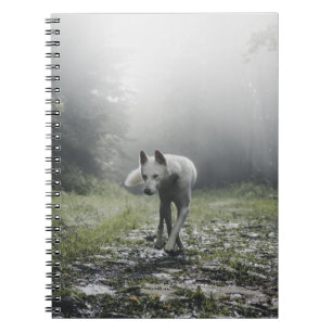 White Siberian Husky-laptop Notitieboek