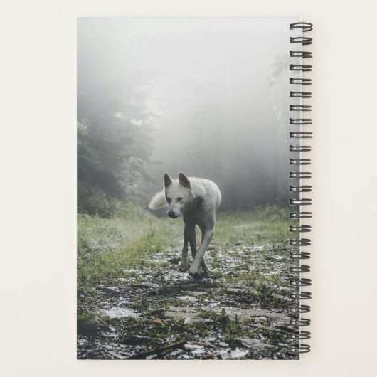 White Siberian Husky Planner (Achterkant)
