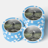 White Siberian Husky Poker Chips (Opstapeling)