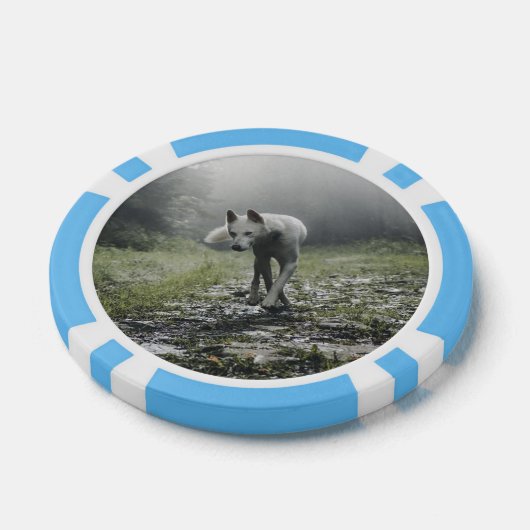 White Siberian Husky Poker Chips (Enkel)