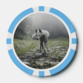 White Siberian Husky Poker Chips (Voorkant)