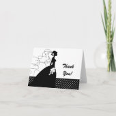 White Silhouette Bride Harde kaart (Voorkant)