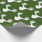 White Silhouette Buck Cadeaupapier (Hoek)