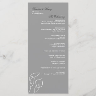 White & Silver Calla Lilies Programme de mariage
