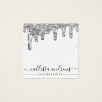 White Silver Chunky Glitter Drift Ketting Display