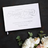 White Silver Foil 25e anniversaire Mariage