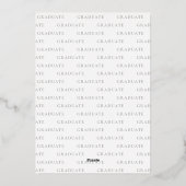White Silver Foil HS Afstuderen Aankondiging (Achterkant)