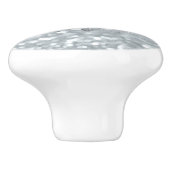 White Silver Glitter Bokeh Glam Chandelier Sparkle Keramische Knop (Zijkant)