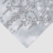 White Silver Glitter Bokeh Glam Chandelier Sparkle Tissuepapier (Detail)