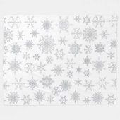 White & Silver-kerstfeestdromen Fleece Deken (Voorkant (Horizontaal))