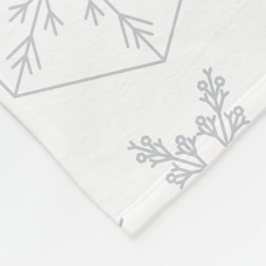 White & Silver-kerstfeestdromen Fleece Deken (Hoek)