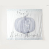 White Silver Pumpkin Storybook Weddenschap Tapestr Wandkleed (Voorkant (horizontaal))