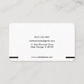 White Simple and Beautiful Business card design Visitekaartje (Achterkant)