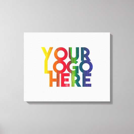 White Simple Business Logo Canvas Afdruk (Voorkant)