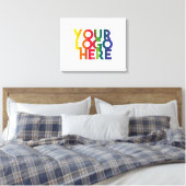 White Simple Business Logo Canvas Afdruk (Insitu (Slaapkamer))