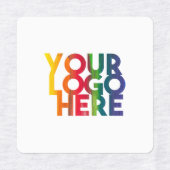 White Simple Business Logo Cloc Labels (Design 1)