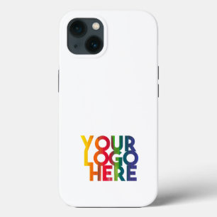 White Simple Business Logo Company iPhone 13 Hoesje