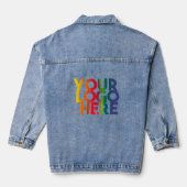 White Simple Business Logo Denim Jacket (Achterkant)