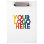 White Simple Business Logo Klembord (Voorkant)