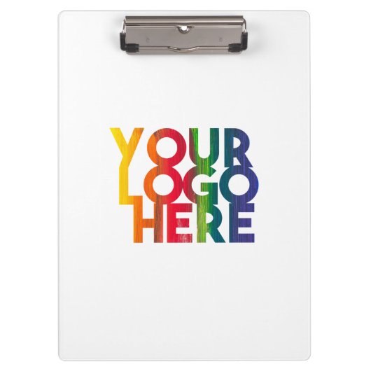 White Simple Business Logo Klembord (Voorkant)