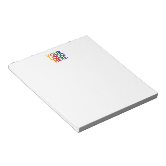 White Simple Business Logo Notitieblok (Schuin)