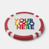 White Simple Business Logo Poker Chips (Enkel)