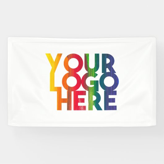 White Simple Business Logo Spandoek (Horizontaal)