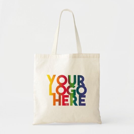 White Simple Business Logo Tote Bag (Voorkant)