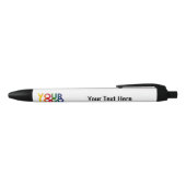 White Simple Business Logo Zwarte Inkt Pen (Bovenkant)