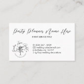 White Simple Classic Tree Palm Visitekaartje (Achterkant)