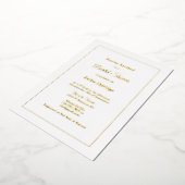 White Simple Framed-Vrijgezellenfeest Folie Uitnodiging (Gedraaid)