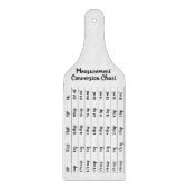 White Simple Measurement Conversion Kitchen Chart Snijplank (Voorkant)