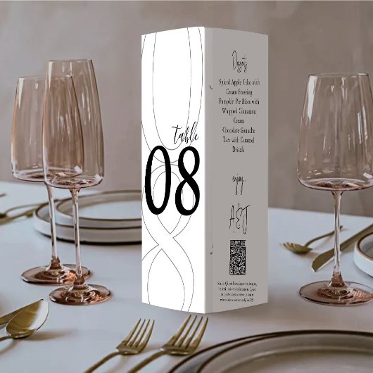 White Simple Modern Tri-Fold Wedding Menu Poster