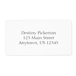 White Simple Plain Shipping Labels
